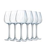 Cristal d'Arques Paris - Swirly Collection – 6 steelglazen 35 cl – gemaakt in Frankrijk – versterkte verpakking