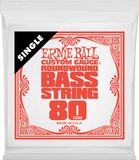 Bass-linkysymbolen, Ernie Ball Slinky Nickel Wound Bass - Basgitaarsnaar - Losse Snaar per Stuk - .080