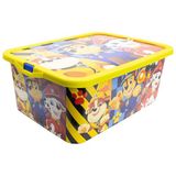 STOR Opbergbox Kinderen Paw Patrol met Klikdeksel 13 Liter - Speelgoed Organizer Plastic Container voor Kinderkamer