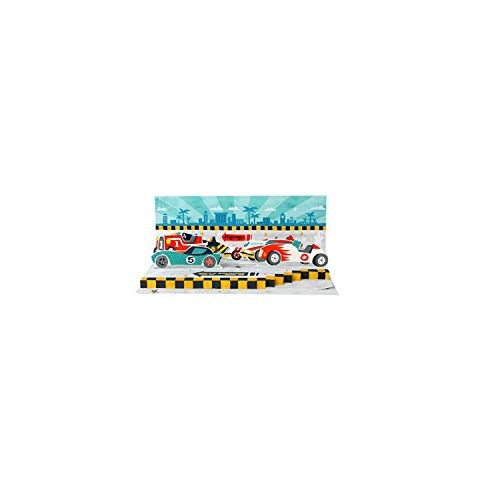 Up With Paper Pop-Up Panoramics Wenskaart - Race Cars