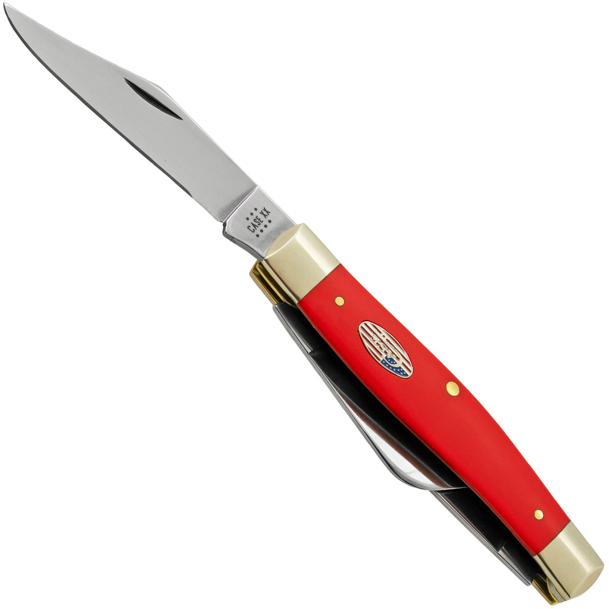 Case Knives Case Large Stockman American Workman 73929 Smooth Red Syntethic, 4375 CS, zakmes