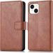 iMoshion Hoesje iPhone 14 - Book Case - Bruin - Kunstleer - Pasjeshouder