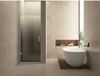 Wiesbaden Less Nisdeur Links - 700x2000x8mm - Nano - Spiegelrook naar Helder Glas - Chroom
