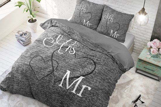 Sleeptime Mr & Mrs 3 - Dekbedovertrek - 200x220 cm - Antraciet