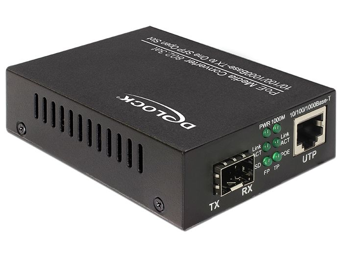 DeLOCK 86180 - Netwerk media converter - Zwart