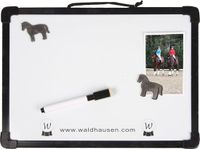 Waldhausen Magnetic Stable Noticeboard, Incl. Marker, Wit/Zwart