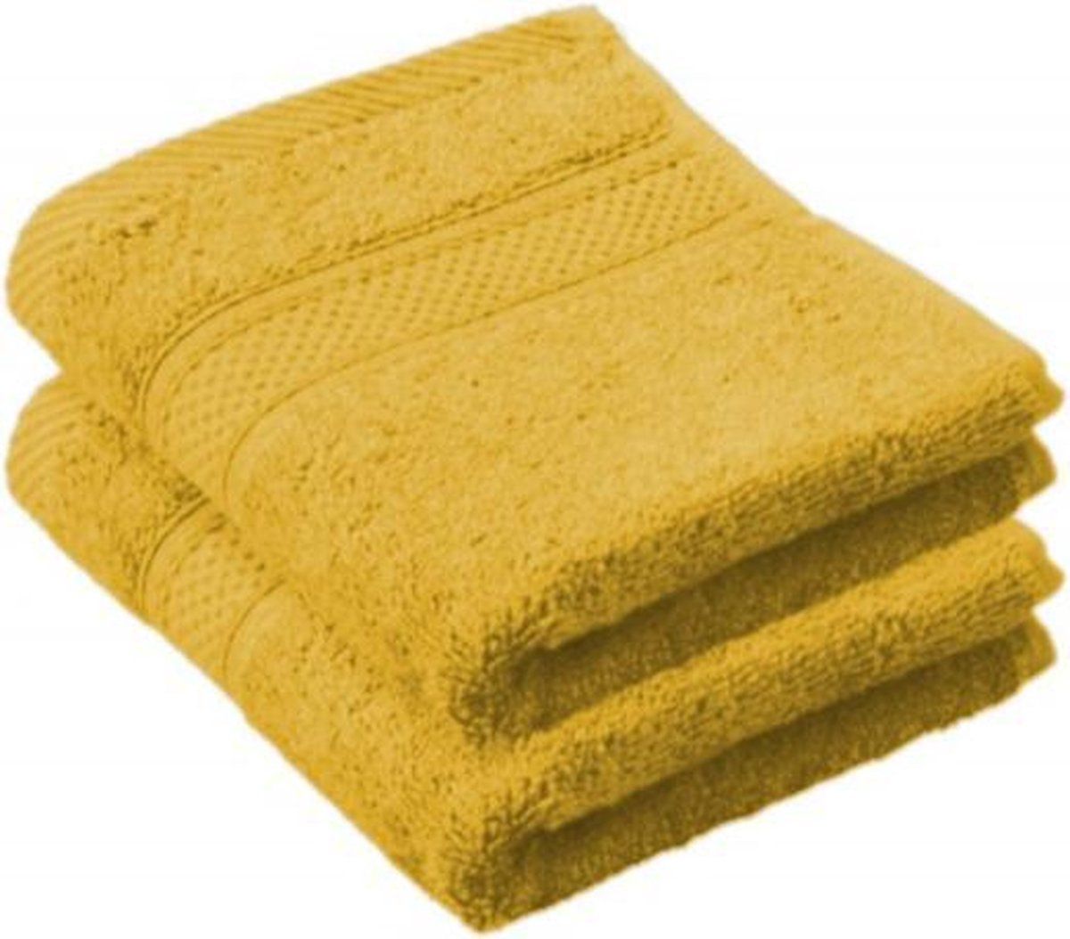 De Witte Lietaer Badhanddoek - 50 x 100 cm - Katoen - Oranje - 2 Stuks