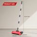 Tapis manuel - Brosse à tapis avec 3 brosses rotatives - Amovible - Réglable - Rouge