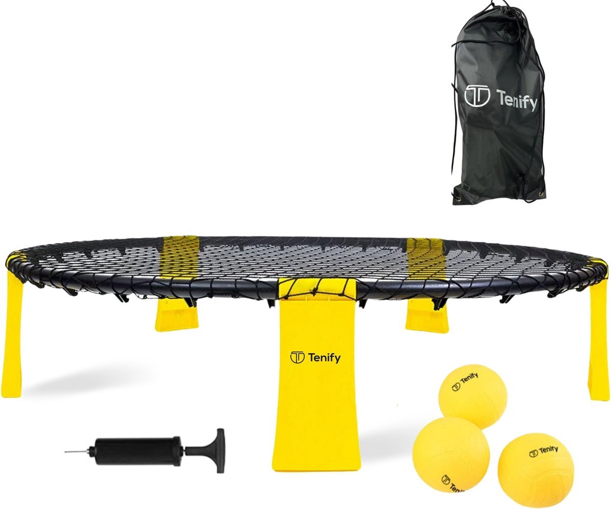 Tenify Roundball Set - Geschikt voor Spikeball - Roundnet - Inclusief Opbergtas, Pomp & 3 Ballen