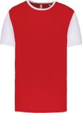 Proact Tweekleurig herenshirt jersey met korte mouwen Red/White - XS