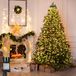 Guirlande lumineuse LED de Noël de 2 mètres, blanc chaud, 8 modes d'éclairage, minuterie, étanche, éclairage de Noël pour Noël, fête, jardin et décoration