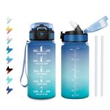 Drinkfles KollyKolla Drinkfles voor kinderen, 500 ml, drinkfles met tijdweergave, licht en eenvoudig vast te houden, herbruikbaar en gemakkelijk te reinigen, kinderfles met rietje, voor sportschool, hardlopen, yoga
