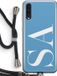 Case Company Samsung Galaxy A50 Hoesje met Koord - Monogram N°2 - Zwart - Back Cover
