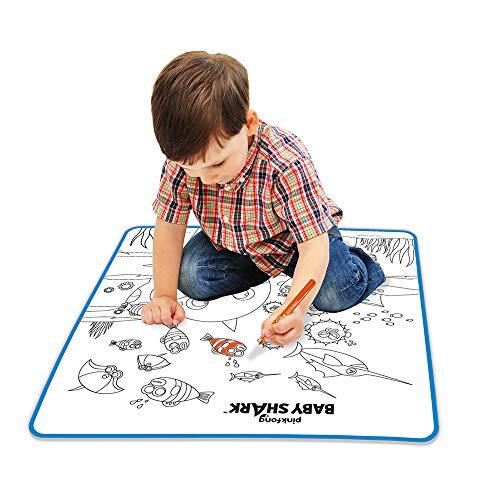 Ods Baby Shark 48800 Schildermat, open, 70 x 70 cm, wasbaar, met pennen