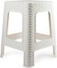 Plasticforte tabouret - Rotan line - blanc - plastique - 36 x 36 x 45 cm - marchepied