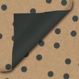 Merkloos / Sans marque KP Bruine Kraft Inpakpapier met Stippen – 70 cm × 200 m
