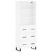 VidaXL Hoge kast, wit, 69,5 x 34 x 180 cm, houtvezel