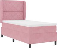 vidaXL Boxspring Bed met Hoofdeinde Roze Fluweel 200 x 100 cm
