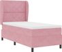 vidaXL Boxspring Bed met Hoofdeinde Roze Fluweel 200 x 100 cm
