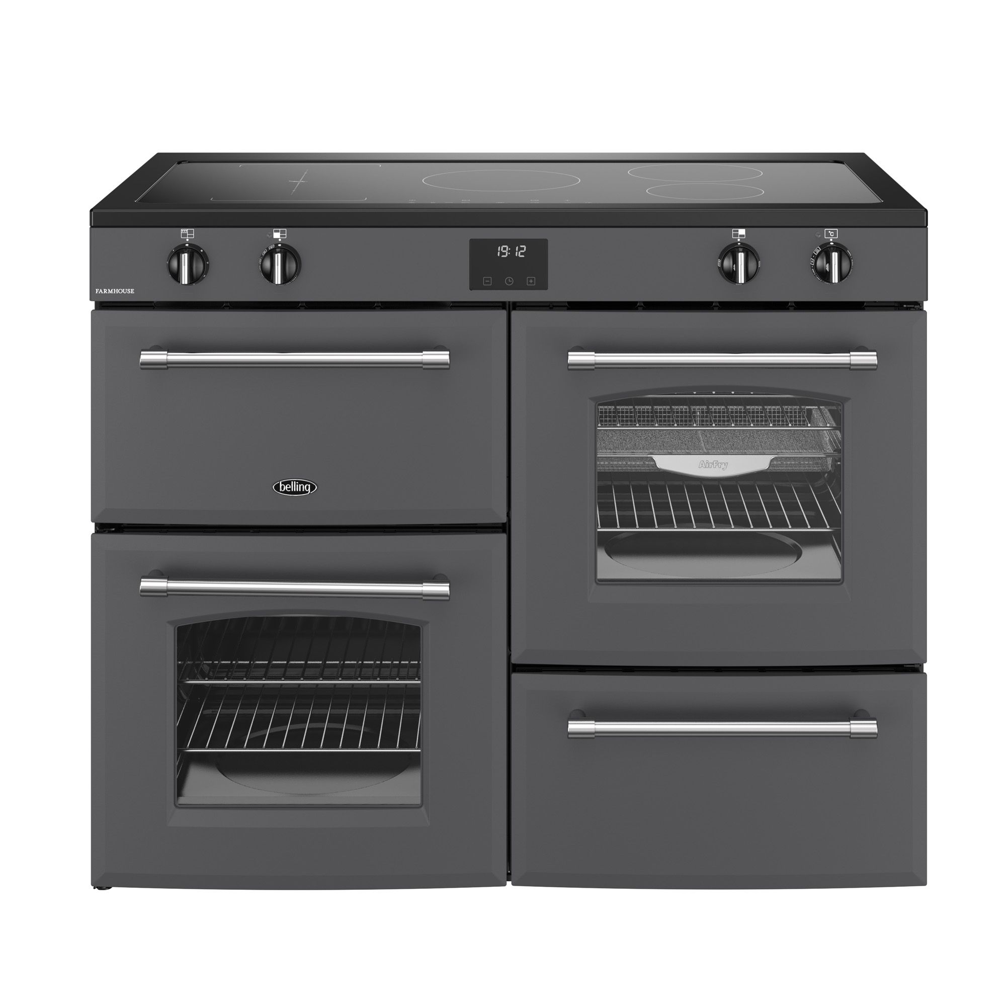 Belling 444411840 Range Cooker - Anthracite - Induction Hob - 5 Zones