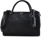 GUESS Audrey Logo Girlfriend Satchel Black Logo Zwart