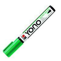 Marabu YONO Marker, 12400102067, sapgroen 067, veelzijdige acrylstift met Japanse wigvormige punt 0,5-5 mm, op waterbasis, lichtecht en waterbestendig, voor bijna alle ondergronden