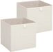 5Five Opbergbox kastmand - 2x - beige/tweed - 31 x 31 x 31 cm