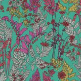 ARCHITECTS PAPER BLOEMEN EN BLADEREN BEHANG | Botanisch - meerkleurig turquoise - "Architects Paper" A.S. Création Floral Impression