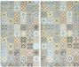 Zeller planches à découper - set 2x - verre - avec impression mosaïque - 30x52 cm - planches de service