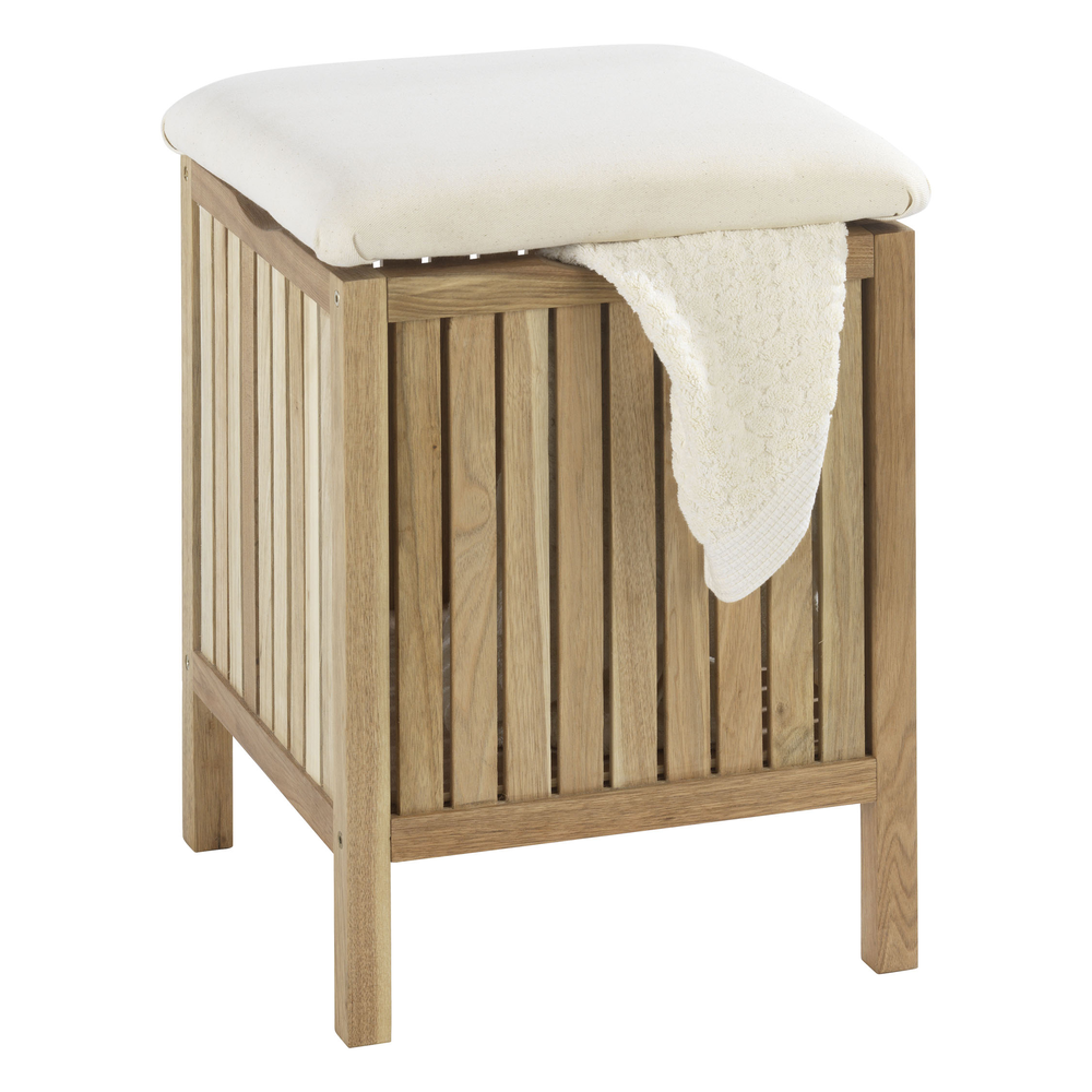 WENKO Bathroom and household stool Norway stool solid walnut