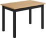 vidaXL EKAI Table de salle à manger Noir Bois de pin massif 112 x 70 x 76,5 cm