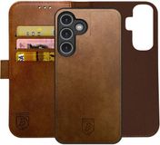 Rosso Element Uitneembaar 2-in-1 Hoesje Geschikt voor Samsung Galaxy S24 Plus | Luxe Portemonnee | Back Cover en Book Case | Pasjeshouder | Bruin