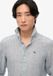Superdry Chemise de vacances en lin avec broderie - Homme - Chemises à manches longues - XXL - Ticking stripe navy