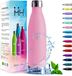 HoneyHolly Thermosfles, 500 ml, roestvrij stalen drinkfles, lekvrij en BPA-vrij, thermosfles voor school, sport, werk, warme dranken voor 12 uur en koud 24 uur
