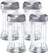 Zeller set poivre et sel - 2x - verre/métal - D5 x H9,5 cm