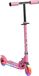 HOMCOM Trottinette pour enfants de 3 à 7 ans pliable roues lumineuses en PU, 12 LED, musique, hauteur guidon réglable sur 4 niveaux, frein à friction, rose
