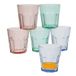 Gerimport Waterglazen/drinkglazen Everest - 6x stuks - transparant kleurenmix - 300 ml