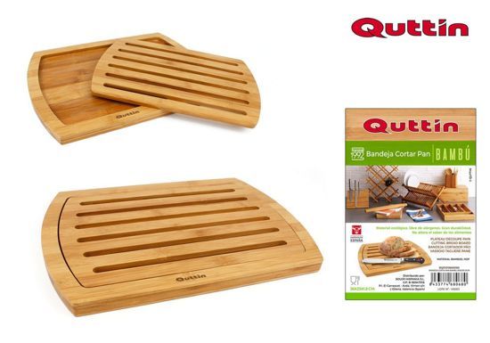 Quttin bamboe snijplank voor brood 36 x 25 x 1.8 cm