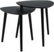 Home & Styling Bijzettafeltjes - set 2x stuks Ancona - zwart - D40 x H41 cm/D45 x H45 cm - dennenhout
