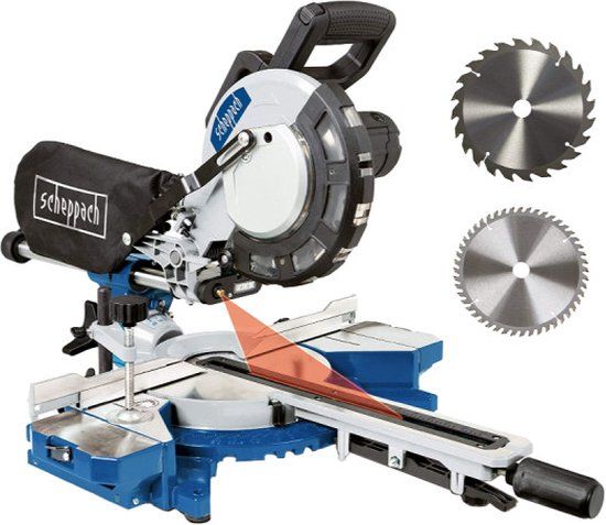 Scheppach HM216 Kap- en trekzaag - 2000W | 216mm | Laser | 2 zaagbladen