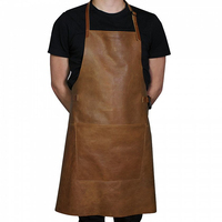 Dutchdeluxes 6815930 Keukenschort - Unisex - Cognac kleur - Echt leer