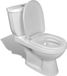 Toilet met stortbak wit