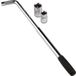 PHILIPS Dunlop Wielmoersleutel - Wielsleutel Telescopisch 34-55cm - met 2 Dubbele Doppen 17/19mm-21/23mm - Staal - Zilver/Zwart