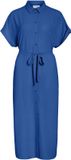 VILA - Vijoka S/S Midi Shirt Dress/LC - Maxi jurk - Polyester - 38 - Victoria Blue