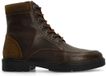 Manfield Taupe Leren Veterboots Heren Maat 45