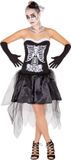 Tectake dressforfun - Vrouwenkostuum Sexy Skelett-Lady M