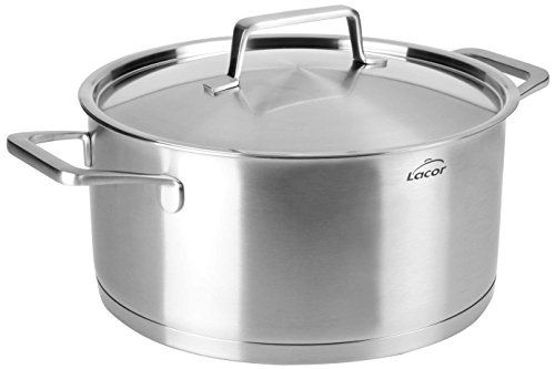 Lacor BRATENPOT MET deksel Foodie 28X12,5 cm, roestvrij staal, grijs, 28 cm