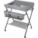 Jeobest Table à langer pour bébé pliable avec panier de rangement latéral, structure en fer, charge
