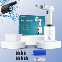 HAIDU Oorreiniger Pro Plus - Oorreinigingsset - Oorspuit met camera - 500 ml waterreservoir - 4 standen - Oplaadbaar - Wit - Standaard