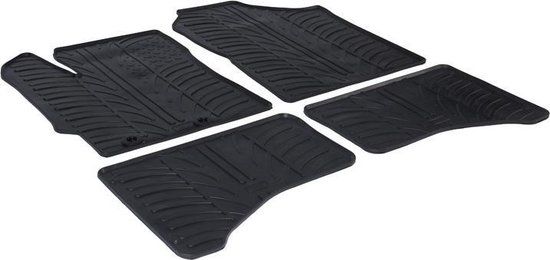 Gledring Rubbermatten passend voor Toyota Yaris Hybrid 5 deurs 2012-2017 & 2017 (T profiel 4-delig + montageclips)